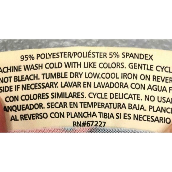 Bobbie Brooks Dress Juniors Women Small Stretch Short Sleeve Mini Pink Aqua Blue - Picture 9 of 9